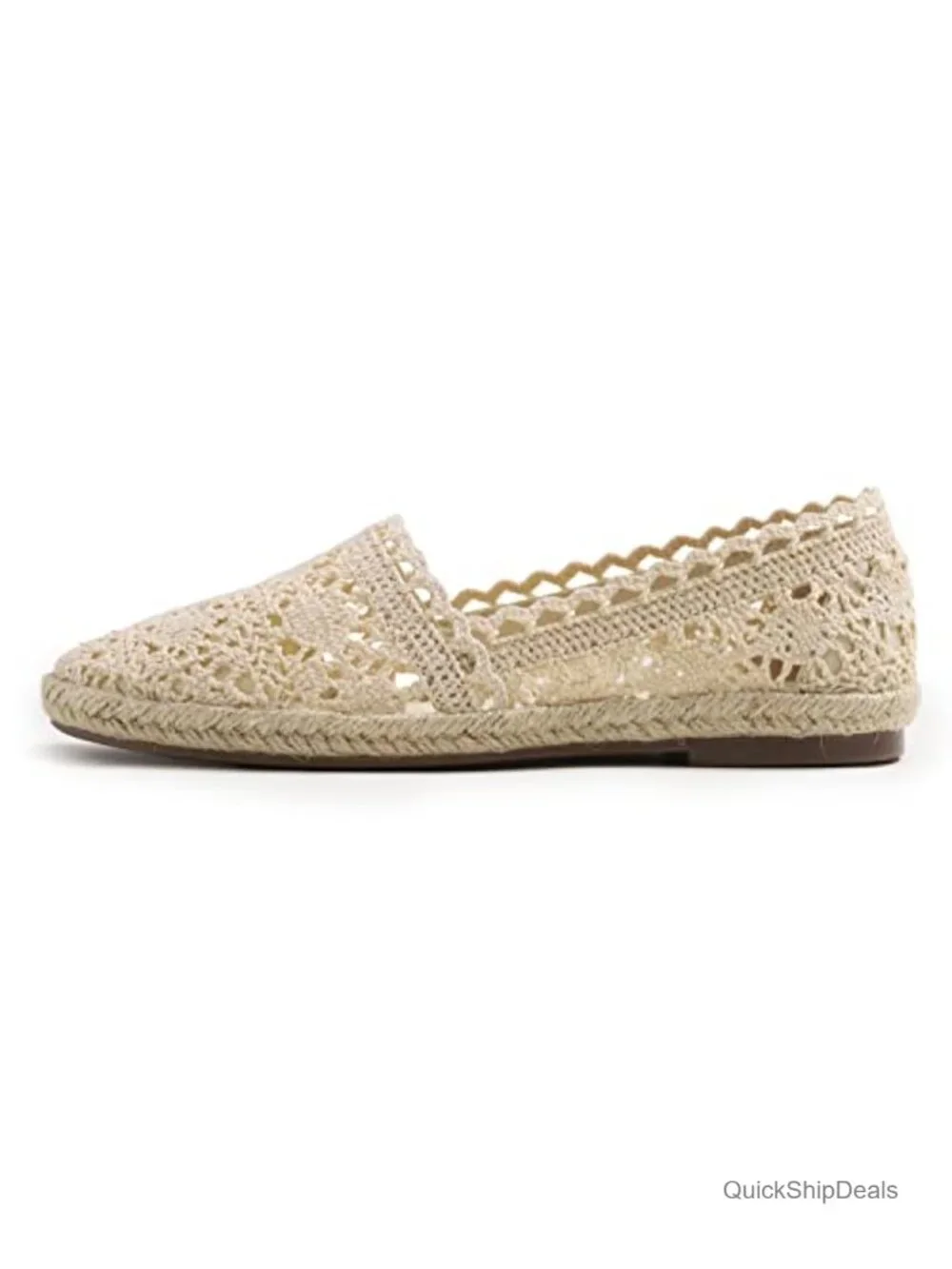Women's Breathable Espadrille Flats with Memory Foam Cushioning